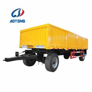 China Leaf Spring Suspension Farm Wagon Trailer With Turntable Drawbar Madagascar Full Type factory
