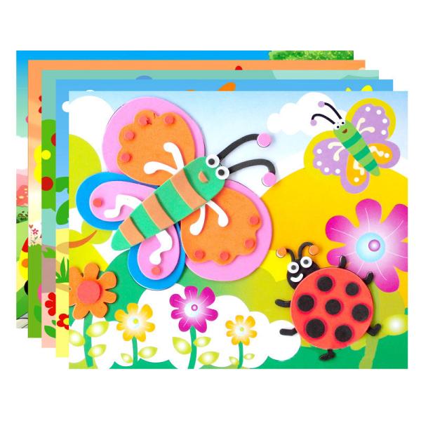 China Educational Toys 3D Sponge Sticker Manual DIY Cute Puffy Stickers factory