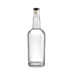 High Weight Square Clear Glass Bottle For Vodka Whiskey Rum Gin 250ml 500ml