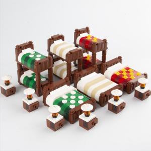 China Diy city accessories decoration bricks home bedroom furniture bunk bed building block factory