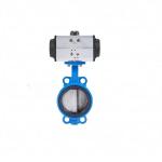 Pneumatic clamping butterfly valve Nodular cast iron 304 stainless steel plate