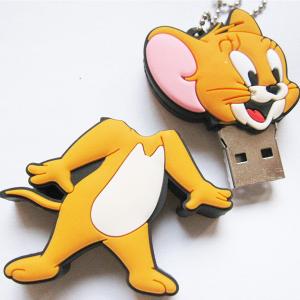 China Film Characters Cartoon USB Flash Drives, Tom and Jerry Soft PVC USB Memory Stick factory