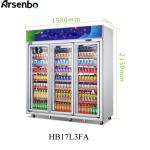 110V 60Hz Commercial Cold Drink Fridge , Luster Plate Retail Beverage Refrigerat