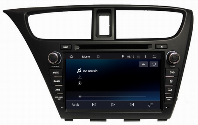Ouchuangbo Pure Android 4.4 GPS Navigation Stereo System for Honda Civic 2014 DVD 3G Wifi
