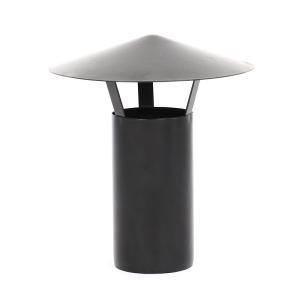 China Rain Cap Single Wall Stove Pipe , Black Chimney Pipe EN1856-2 Standard factory
