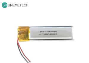 China Beauty &amp; Makeup Battery Supplier 600mAh 3.7V Lipo Battery 651558 for Hair Remover factory