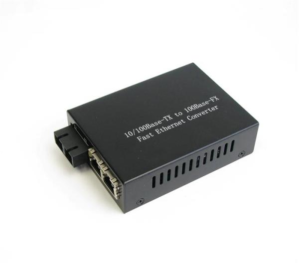 100 Base 2 Lan Port Optical Fiber Media Converters 10M / 100M / 1000M