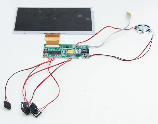 4.3/5/7/10.1 inch custom TFT LCD display video module with PCBA and control buttons