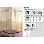 Bathroom Sliding Door System 109, Stainless Steel 304, Satin MIrror, glass