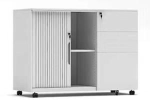China Right 3 Drawer Mobile Caddy Cabinet Left German Rehau Tambour Door Cabinet factory