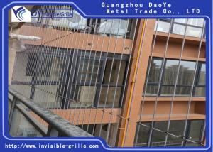China Non - Absorbent Invisible Safety Grill Anti Utraviolet For High Rise Building factory