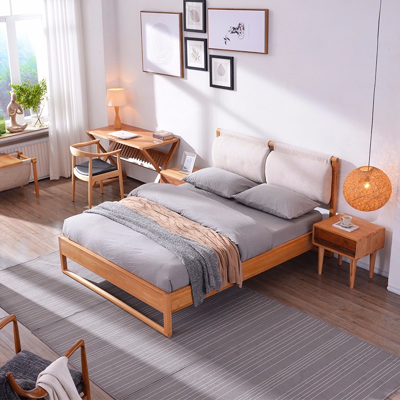 Nordic Style Bed Frame King Size Adult Loft Bed