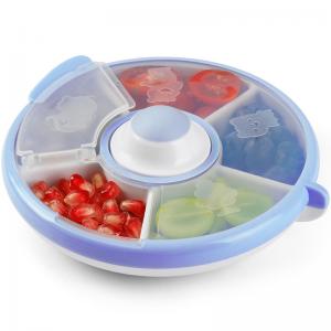 China Children'S PP Plastic Divided Snack Plate BPA Free 5 Compartment Large Medicine Pill Organizer on sale