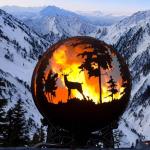 Outdoor Corten Rustic Red 1000mm Steel Fire Bowl Sphere Or Customized