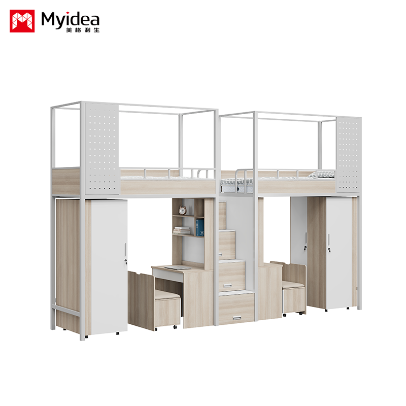 customization university dormitory apartment bed and table dormitory bed with