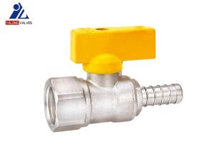 China Aluminum Handle PTFE Brass Gas Valve 9.5mm Gas Connector Valve factory