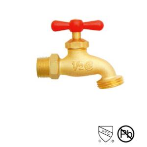 China Male Threaded Bbrass Ball Bibcock Hose Bibb Valve Brass Body And Handle factory