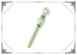 China Borosilicate Glass Oil Rigs Burning Smoking Pipe Green 5.7 Inches factory