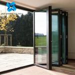 Aluminum Double Glazed Folding Door Balcony Aluminum Glass Doors