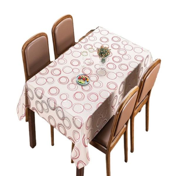 120 Inch Round Christmas PVC Tablecloth Oilproof and Stain Resistant for Square