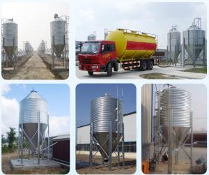 China Small Steel Galvanized Grain Silo / Mobile Metal Silos For Grain Storage factory