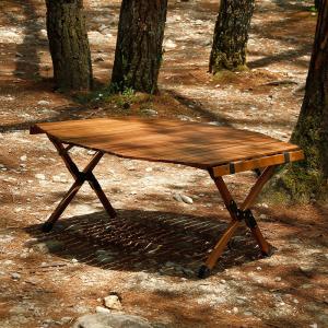 China Folding Wooden Metal Folding Camping Table Octangle Picnic Table Camping factory