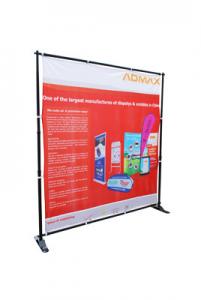 Large Format Trade Show Banner Stands , Telescopic Trade Show Retractable Banners
