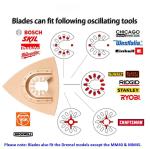 80mm Carbon Steel Oscillating Tool Grout Plunge Blade for hardened adhesives
