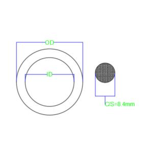 China Black Round Rubber Seal Ring O Shaped 90 Shore A JIS P Standard 209.5x8.4 factory