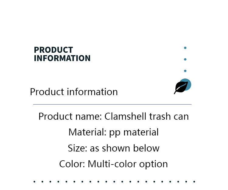 Waste Bin Household Office Plastic Garbage Bin Square Bathroom Living Room Bedroom Trash Can Dustbin With Lid