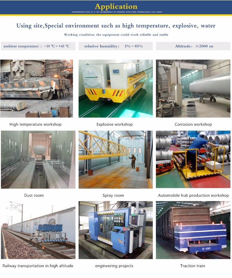 Yellow Color 5 Ton Trackless Transfer Trolley Cart For Steel Ingot Handling