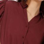 Long Sleeve Ladies Dress Button Front Knee Length Dress for Women Clothing