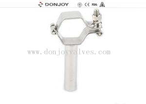 China Stainless Steel Sanitary Fittings , Pipe Hanger , Blue Lined pipe clip c/w weld stub factory