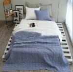 Beautiful Colorful Popular Quilted Throw Blanket For Sofas / Chair 100%