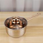 Golden Handle Kitchen Sauce Pans Stainless 201 Cooking Pot Set 16cm