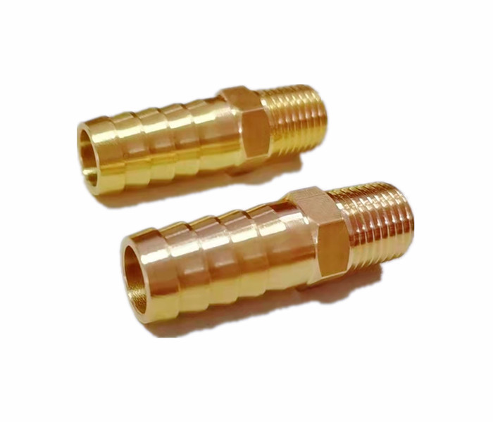Brass Hose Barb Adapter 1/2 Inch Barb x 1/4 Inch NPT Male Pipe Male Threaded End