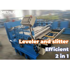 China Efficient 0.8-1.5mm Slitting Cutter Machine With Leveling Machine And Hydraulic Cutter factory