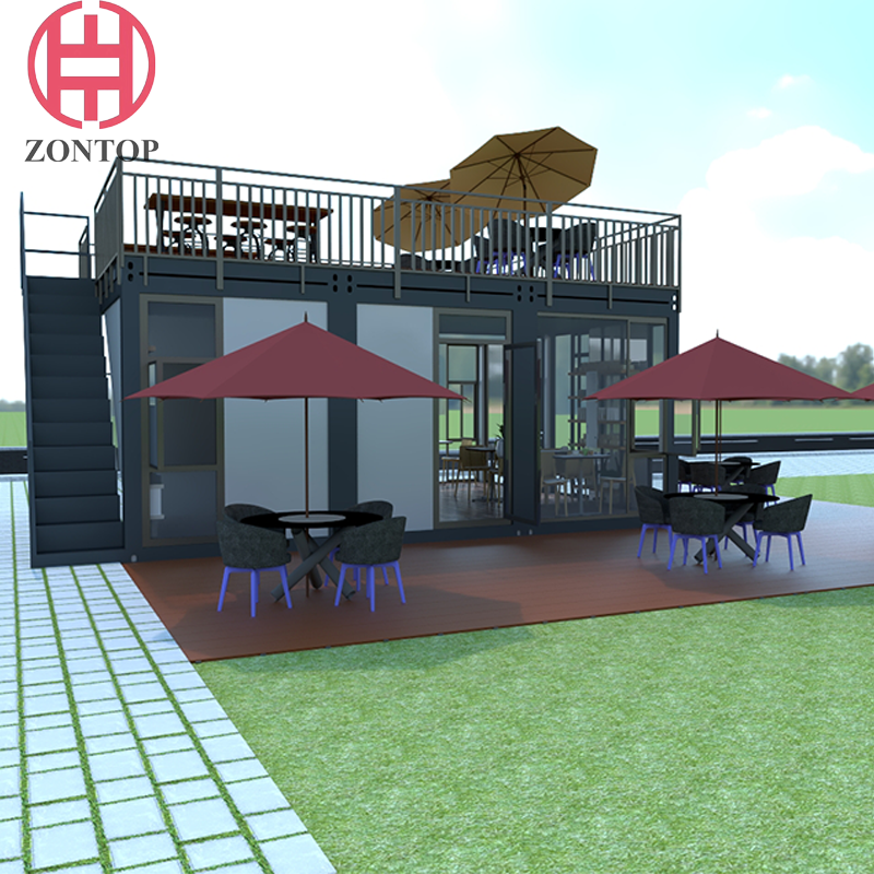 Zontop Modern Flat Pack Portable Living 40ft Luxury China Prefab Homes 3 Bedroom Prefabricated Container House