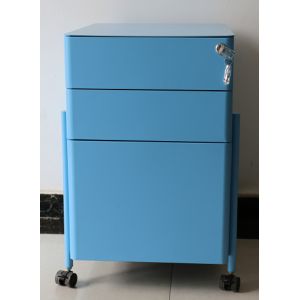 China Colourful Customized Moveable Storage Cabinet Metal Mobile Pedestal on sale