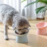 High Footed Cat Dog Pet Feeder Bowls Neck Protection Anti Overturning