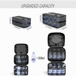 Unisex Folded Compact Toiletry Bag With 4 Compartments