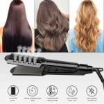 Adjustable 65W 44mm Titanium Plate Hair Straightener LED Five Light