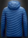 Men'S Winter Nylon Fabric Quilted Jacket With Detachable Hood