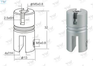 China Gallery Rail Hanging System / Aircraft Cable Hanging Kit Single Sided Clamp factory