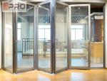 Waterproof Bifold Aluminum Folding Doors Environmental Durable Design custom