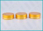 Matt Gold Lined Aluminum Screw Top Caps 38/410 For Health Care Products