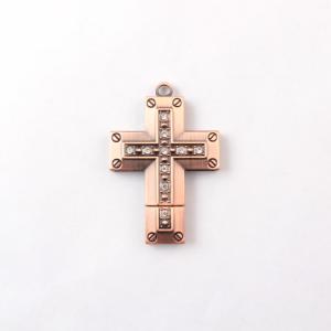 China 128gb Crystal Usb Flash Drive Bulk Cruciform Necklace Shaped For Christmas Or Holiday factory