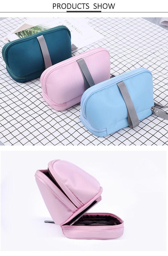 High Quality Makeup Artist Double Zipper Travel Cosmetic Bag With Mirror