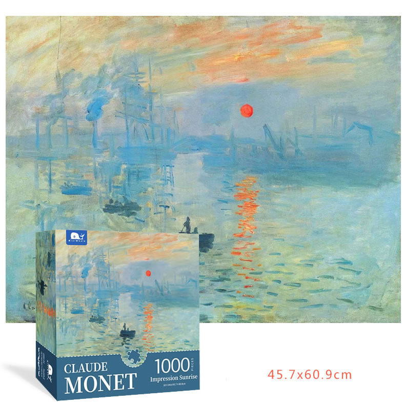 Unisex Paper Floor Puzzle for Kids Oil Painting Jigsaw Puzzle Cultivating Recognition
