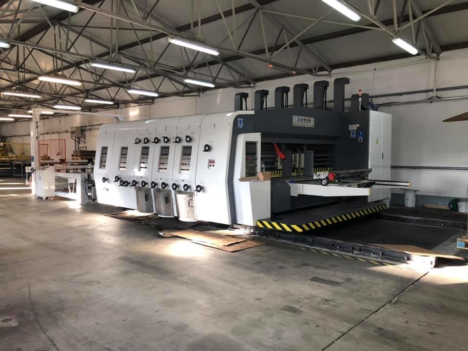 Three Colors Flexo Printer Slotter Machine Die Cutter Carton Box Making Machine